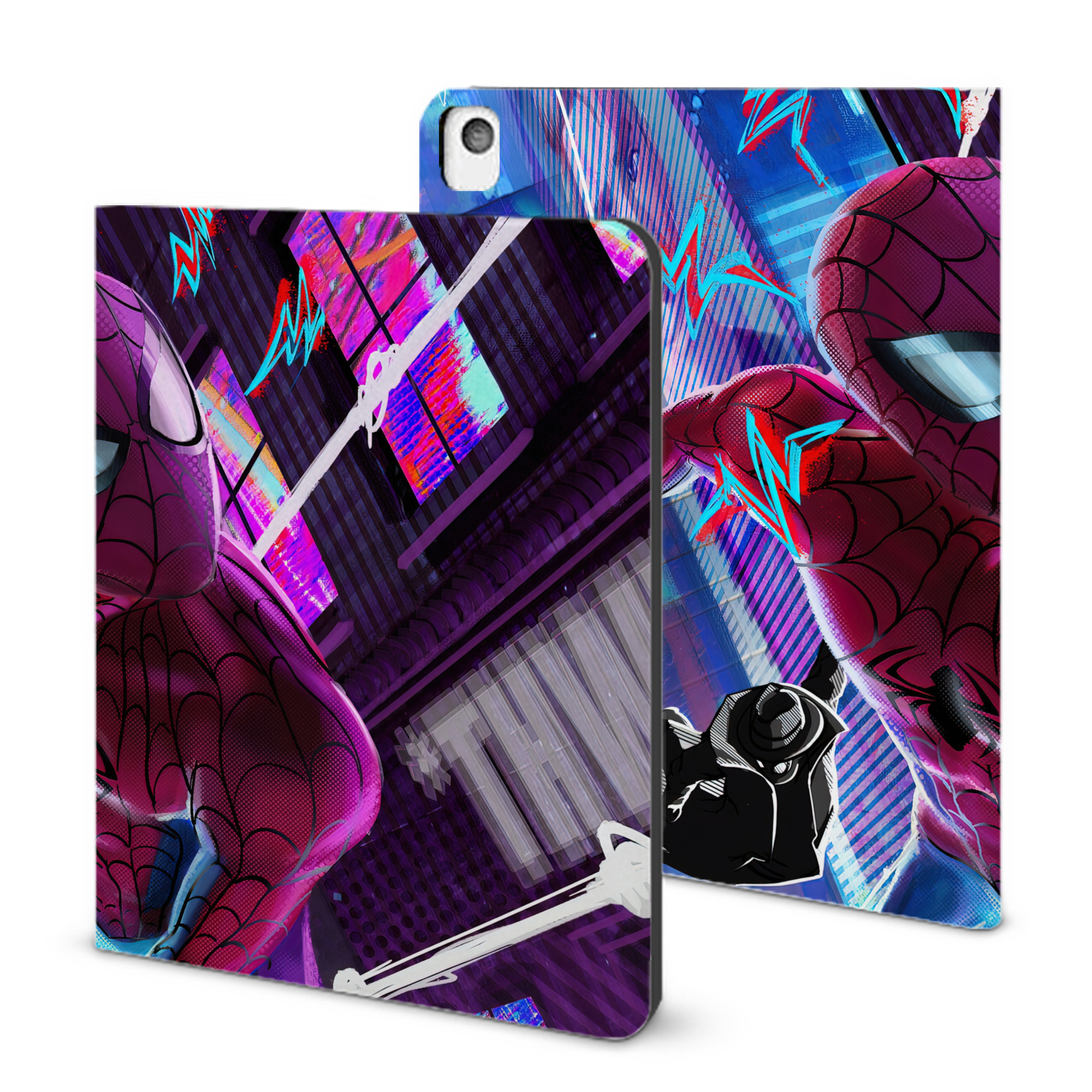 （画像用） Spider Man スパイダーマン IPadケース ペンホルダー付き ブックスタイルデザイン